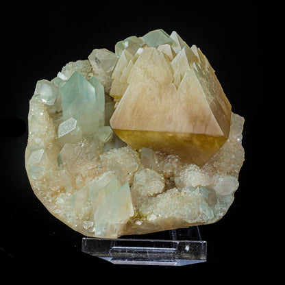 Powellite with Stilbite Rare Find Natural Mineral Specimen # B 7033