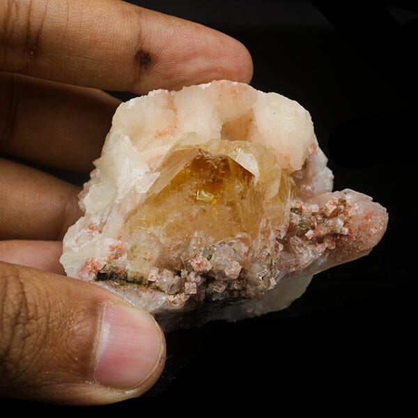 Powellite with Stilbite Rare Find Natural Mineral Specimen #  B 7055