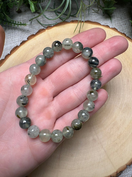 Prehnite 8mm Beaded Bracelet