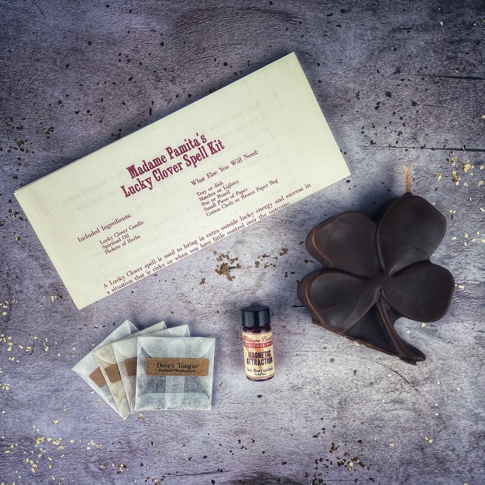 Lucky Clover Candle Spell Kit