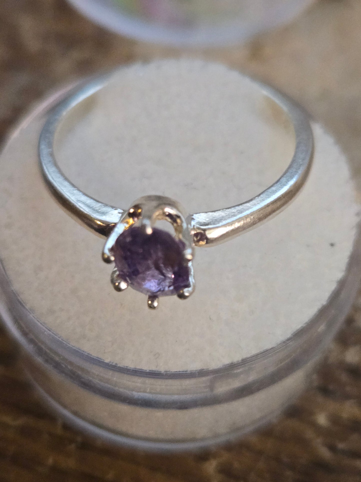 Purple sapphire ring