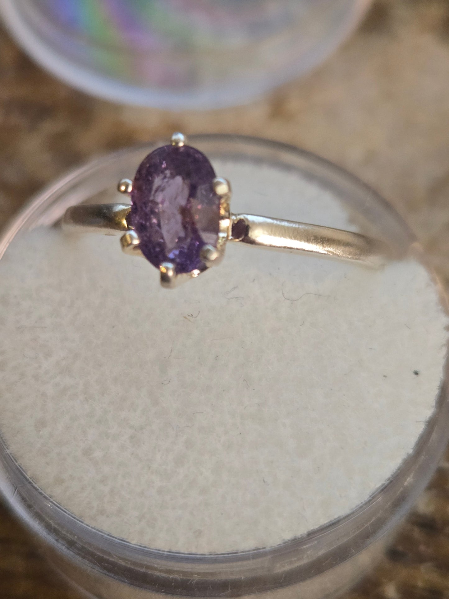 Purple sapphire ring