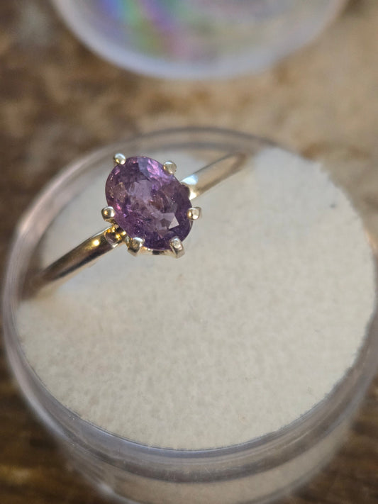 Purple sapphire ring
