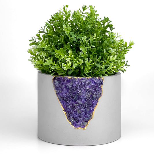 6 inch PLANTER AMETHYST