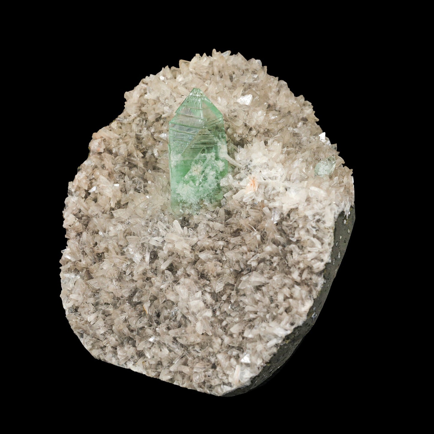 Rare Green Apophyllite with Heulandite Natural Mineral Specimen # B 7054
