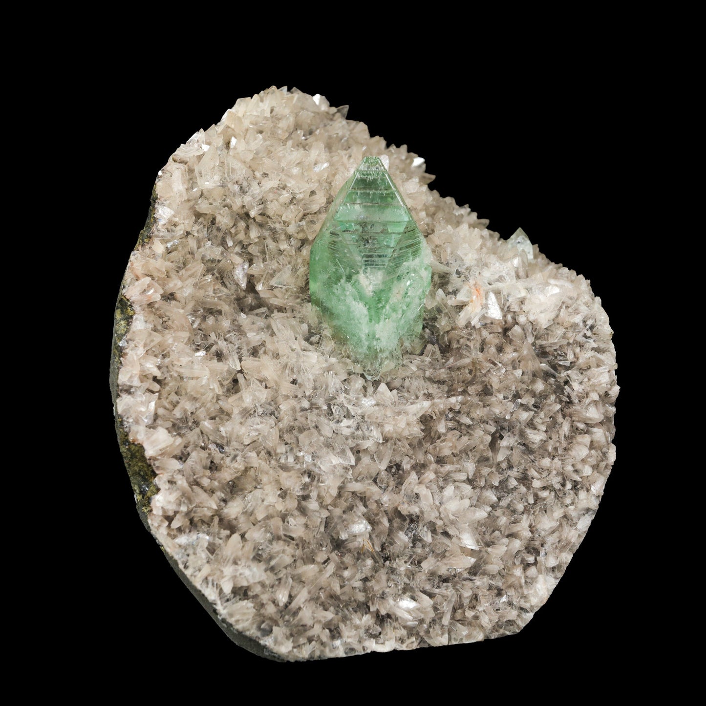 Rare Green Apophyllite with Heulandite Natural Mineral Specimen # B 7054
