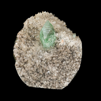 Rare Green Apophyllite with Heulandite Natural Mineral Specimen # B 7054