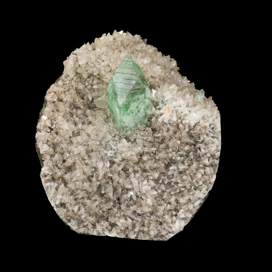 Rare Green Apophyllite with Heulandite Natural Mineral Specimen # B 7054