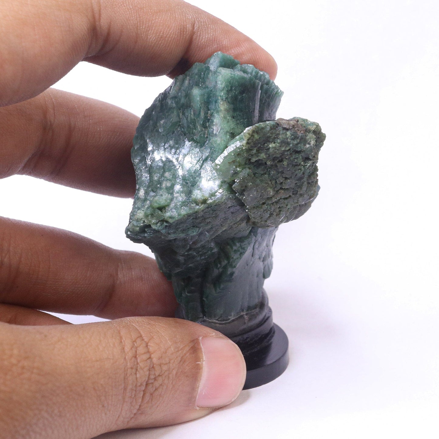 Rare Green heulandite Free Standing Natural Mineral Specimen # B 6731