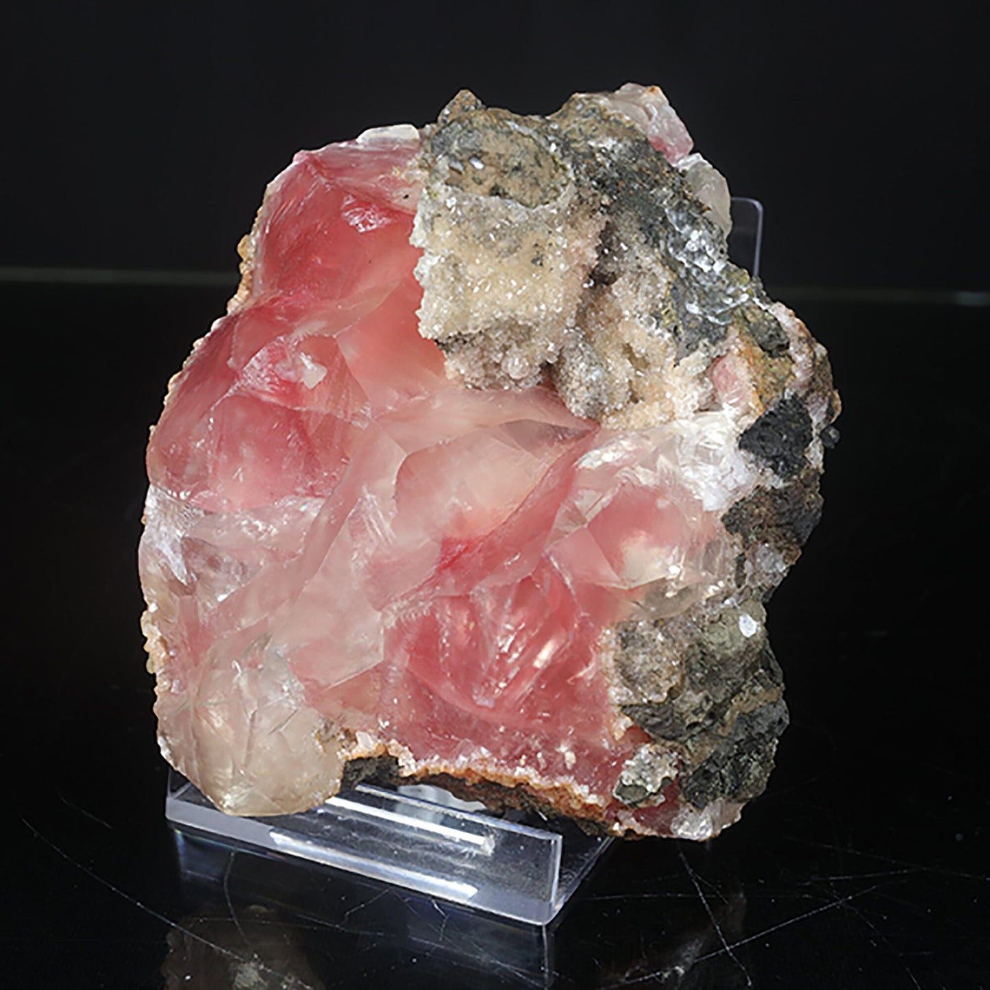 Rare Huge Moldy Raspberry Calcite with Mesolite Natural Mineral Specimen.  # 7042