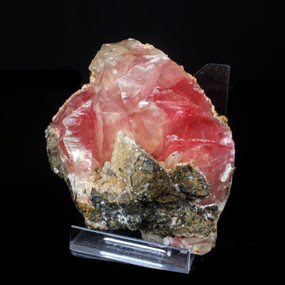 Rare Huge Moldy Raspberry Calcite with Mesolite Natural Mineral Specimen.  # 7042