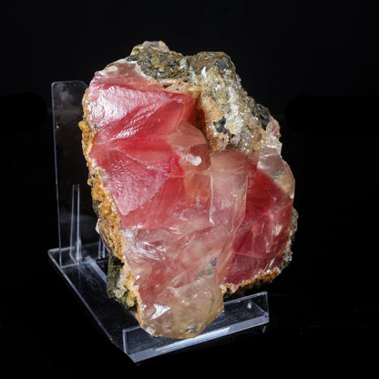 Rare Huge Moldy Raspberry Calcite with Mesolite Natural Mineral Specimen.  # 7042