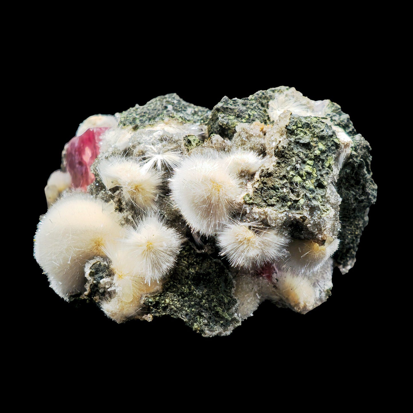 Rare Huge Moldy Raspberry Calcite with Mesolite Natural Mineral Specimen.  # GG5