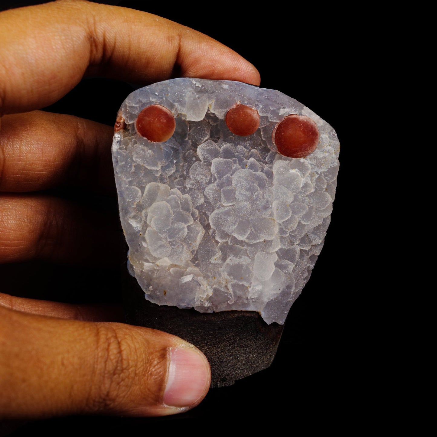Rare Red Botryoidal Fluorites Natural mineral Specimen # B 6976