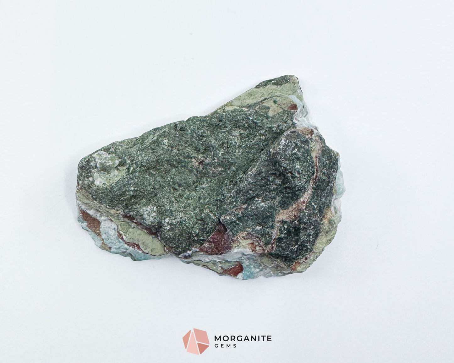 Raw Larimar with One Polished Side No. 18 | Rare Stone of Atlantis Crystal from the Dominican Republic for Emotional Healing & Calm Communication