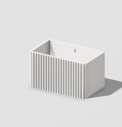 Ribbed Wall Planter, Rectangle