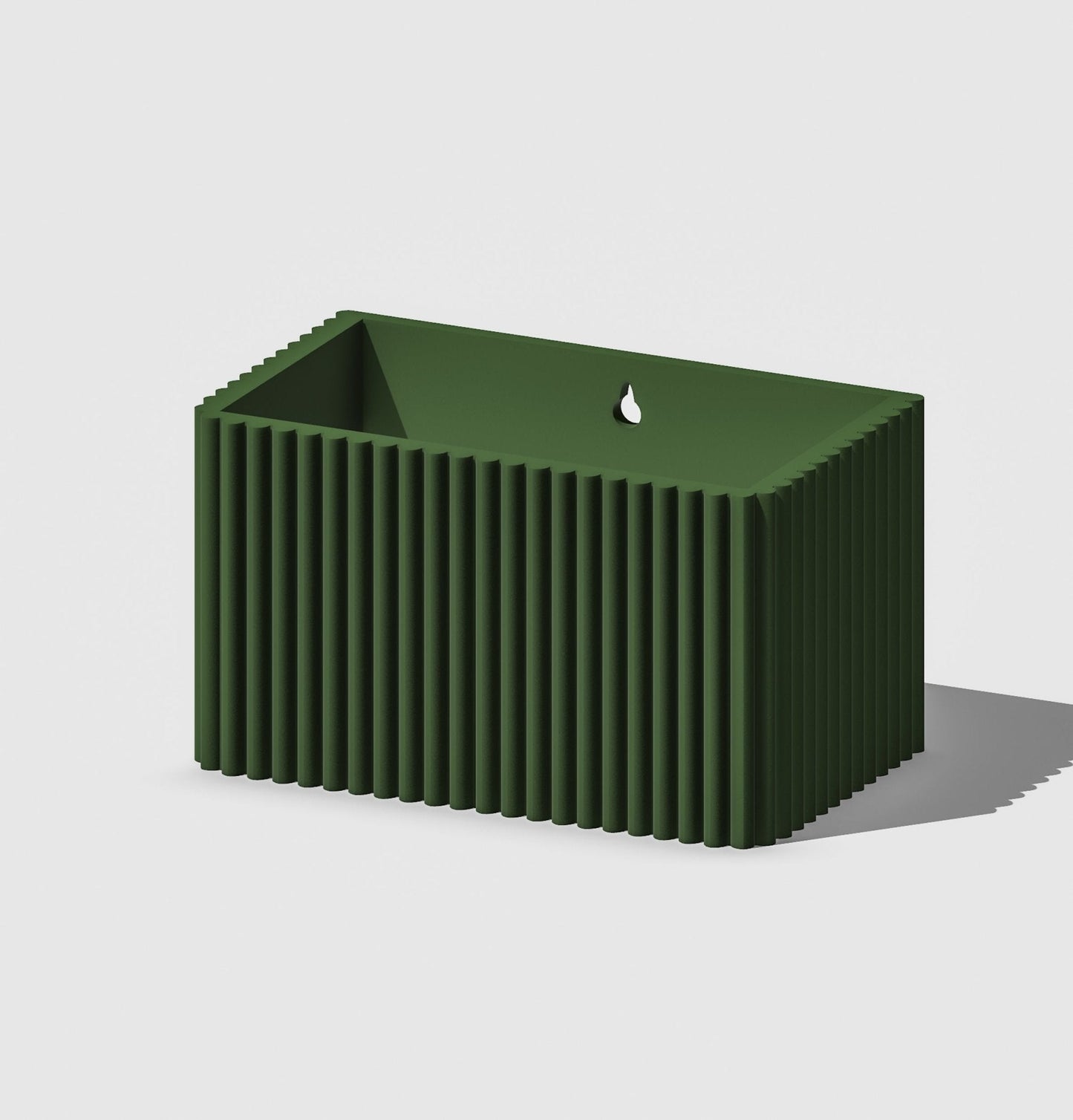 Ribbed Wall Planter, Rectangle
