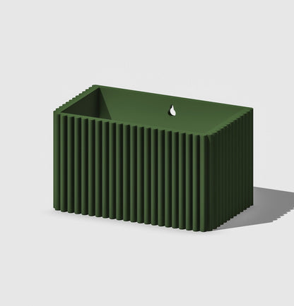 Ribbed Wall Planter, Rectangle