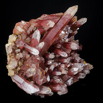 Red Phantom Quartz Cluster Natural Mineral Specimen USA # B 7053