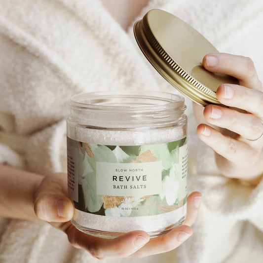 Revive Bath Salts (15 oz) Lavender, Orange, Patchouli, Basil, Peppermint