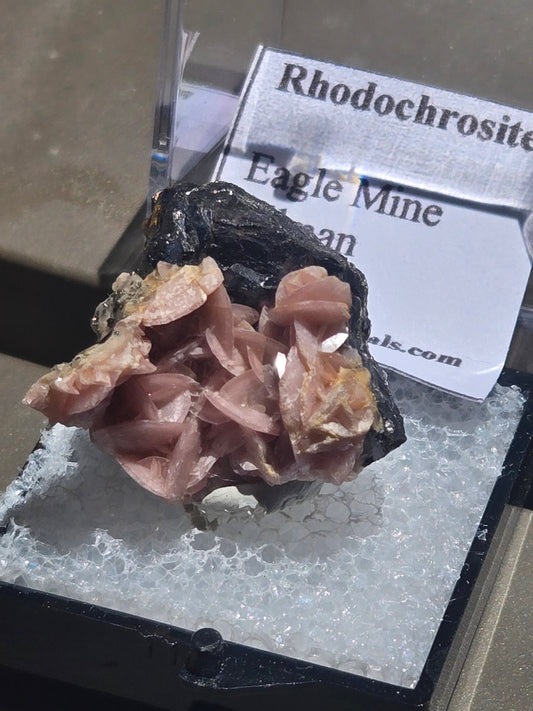 Rhodochrosite on sphalerite