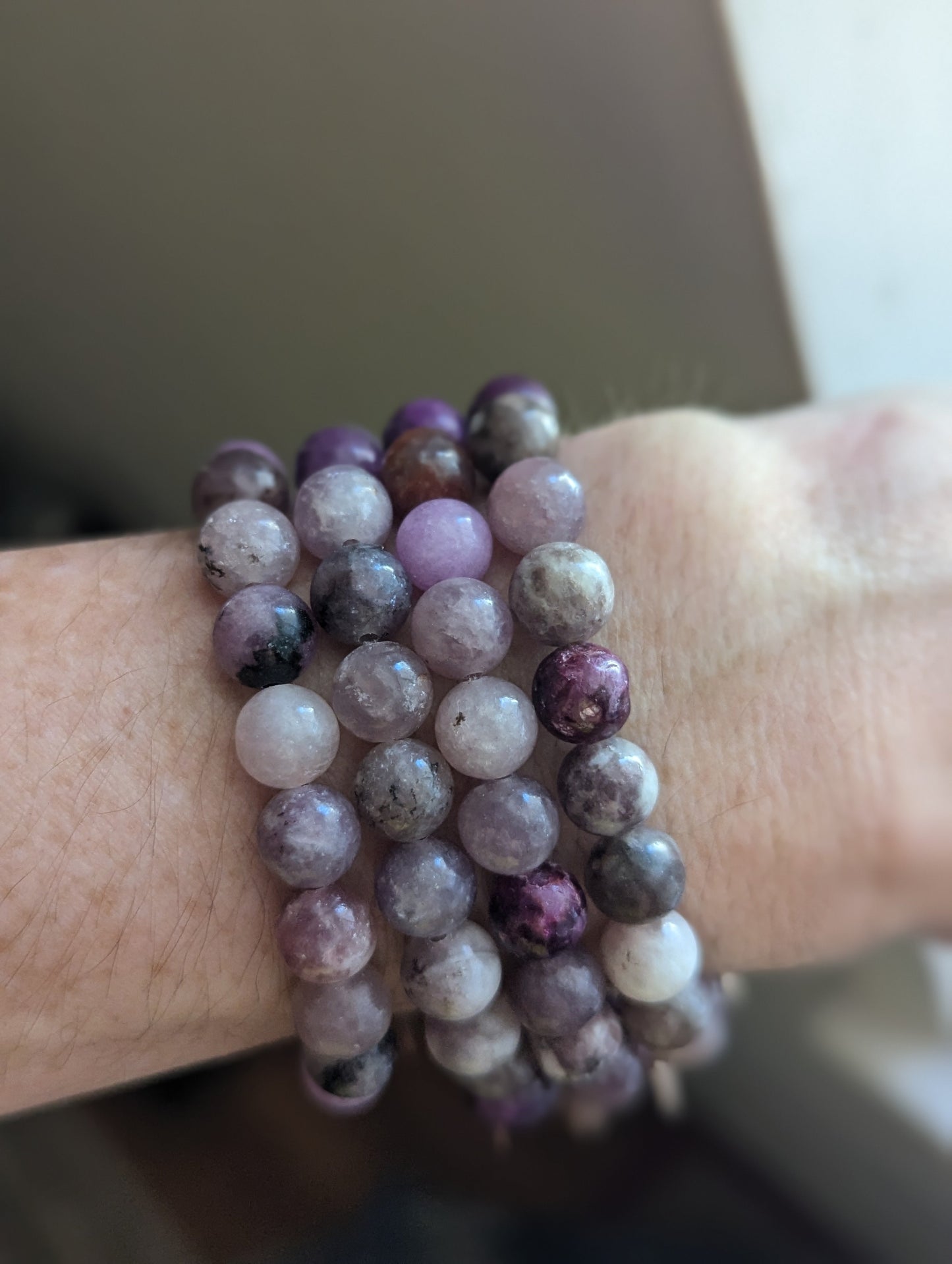 Lepidolite Bracelets (Various Sizes Available)