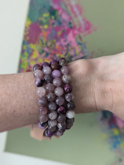 Lepidolite Bracelets (Various Sizes Available)