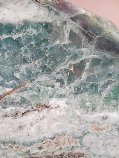 Carved Natural Fluorite Bowl – 11.75" x 5.5" x 10.5" – Handcrafted Gemstone Decor