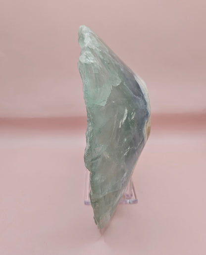 Carved Fluorite Bowl – Polished Gemstone Display Dish – 8.5"