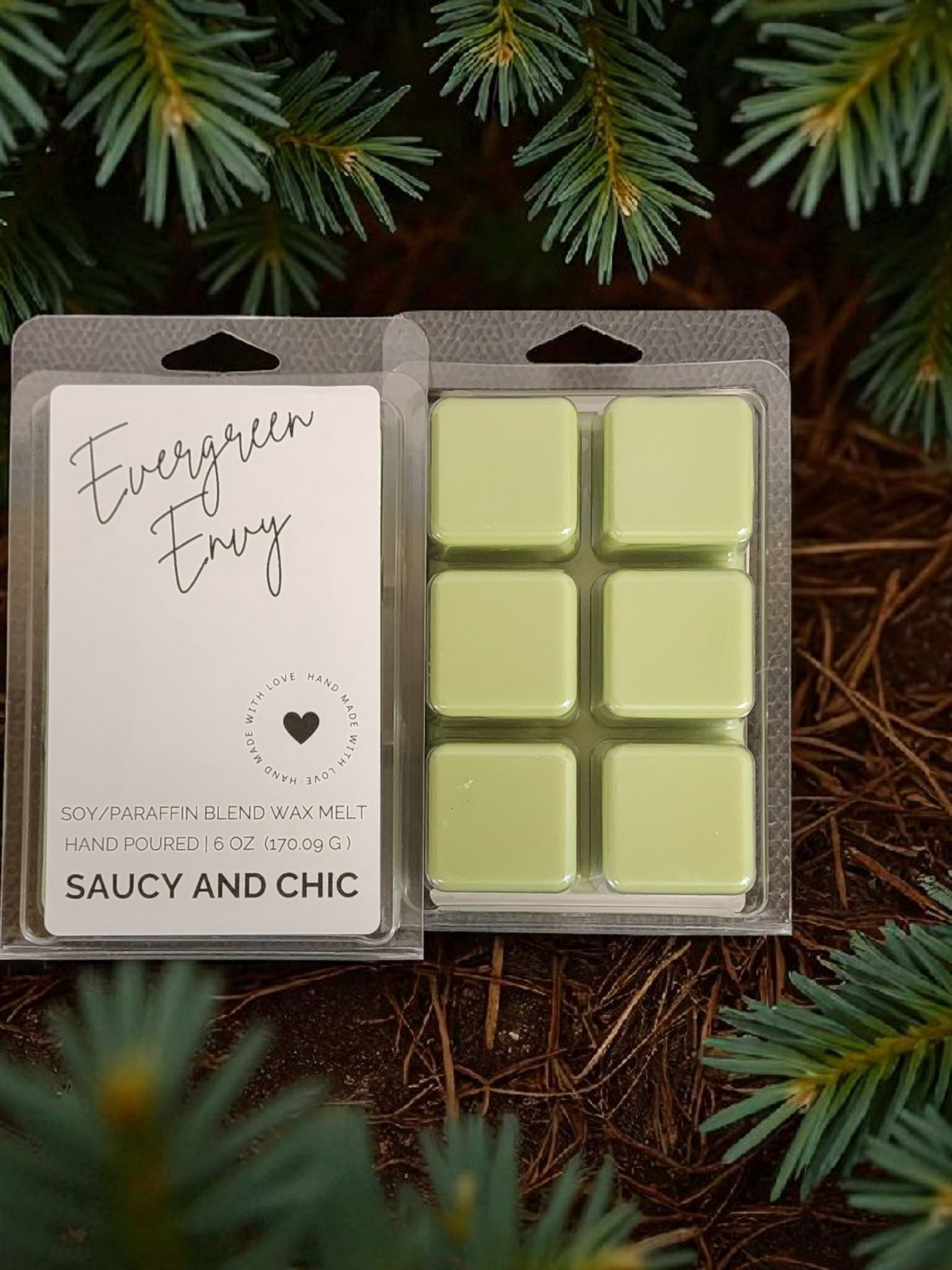 Evergreen Envy Wax Melt | Fresh Pine & Woodsy Holiday Home Fragrance