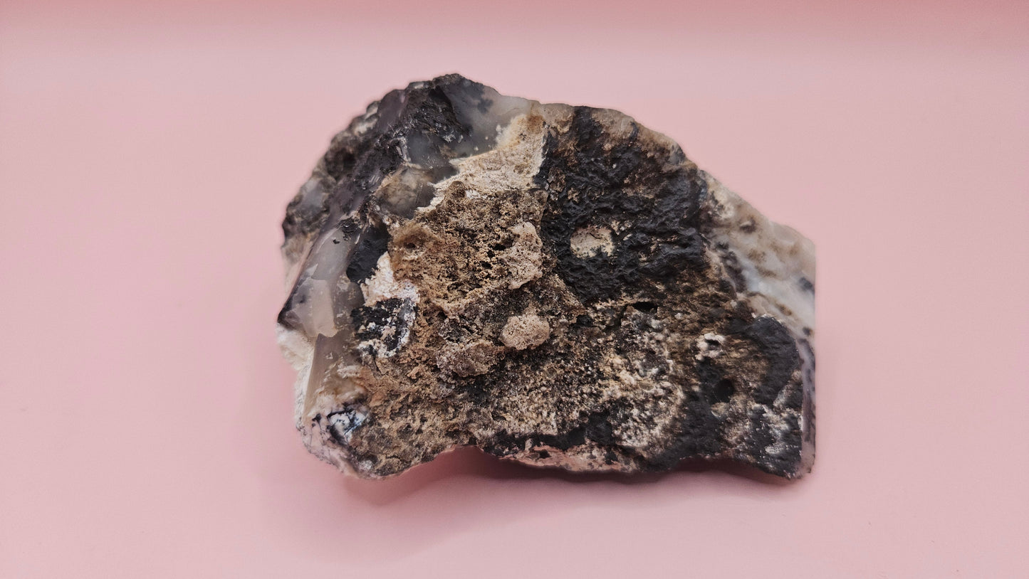 Dendritic Opal Rough Specimen – 304g Natural Collector’s Piece