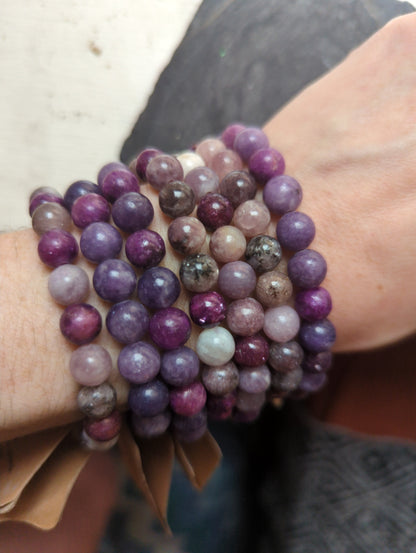 Lepidolite Bracelets (Various Sizes Available)