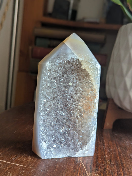 Agate Druzy Geode Tower