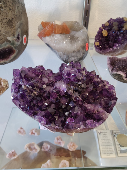 Amethyst with Flower Formation Geode Sculpture