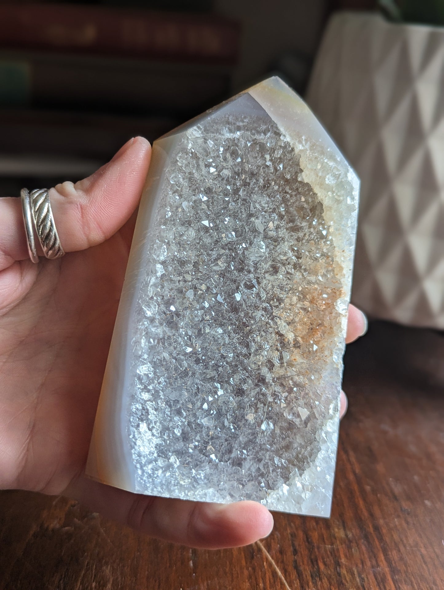 Agate Druzy Geode Tower