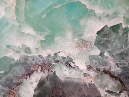 Carved Fluorite Bowl – Natural Green & Purple Crystal Display – 14.5" Decorative Stone Centerpiece