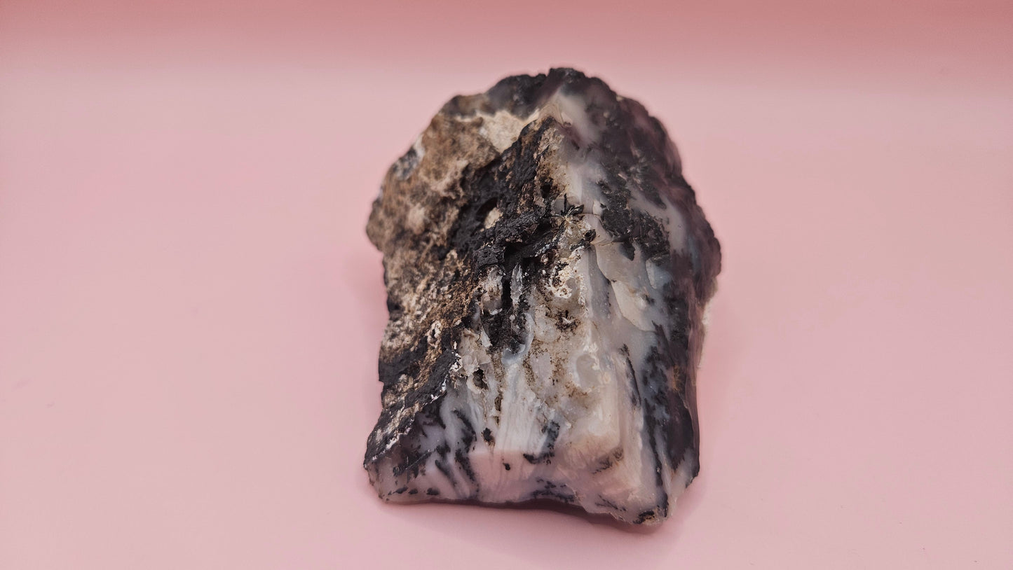 Dendritic Opal Rough Specimen – 304g Natural Collector’s Piece