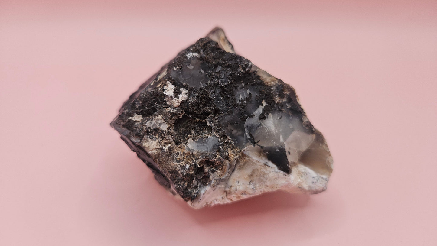 Dendritic Opal Rough Specimen – 304g Natural Collector’s Piece