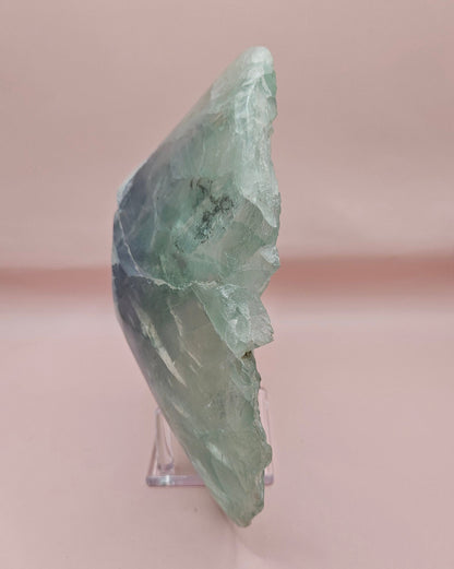 Carved Fluorite Bowl – Polished Gemstone Display Dish – 8.5"