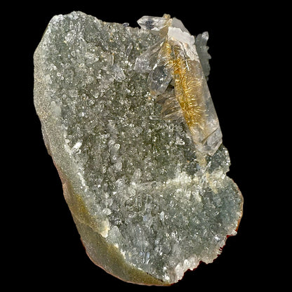 Rutile in Clear Quartz on Chlorite | SELF STANDING | High Quality Mineral | Indian Mineral | Superb Minerals | Collectors Piece