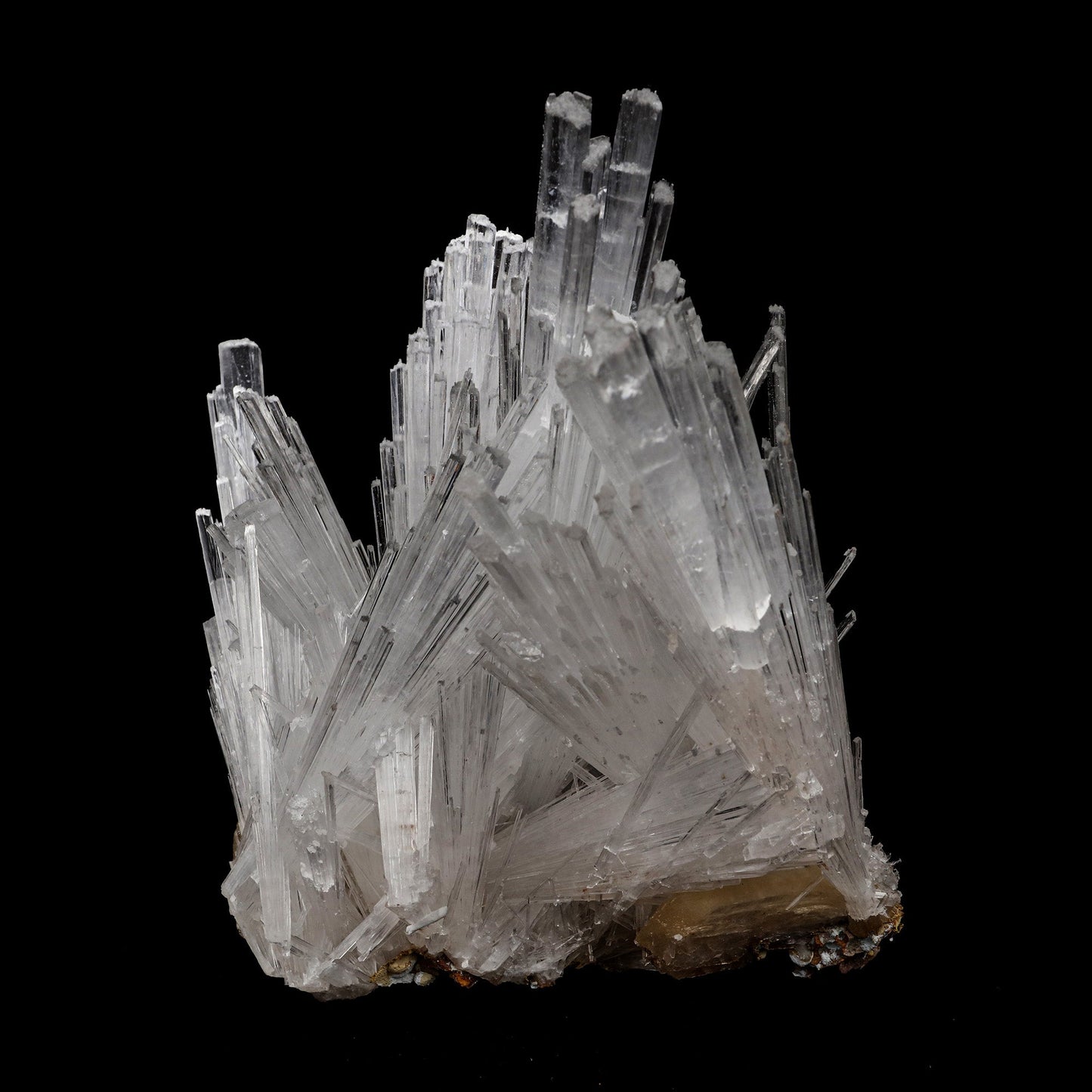 Scolecite Intergrown Sprays on Stilbite Natural Mineral Specimen  # B 5207