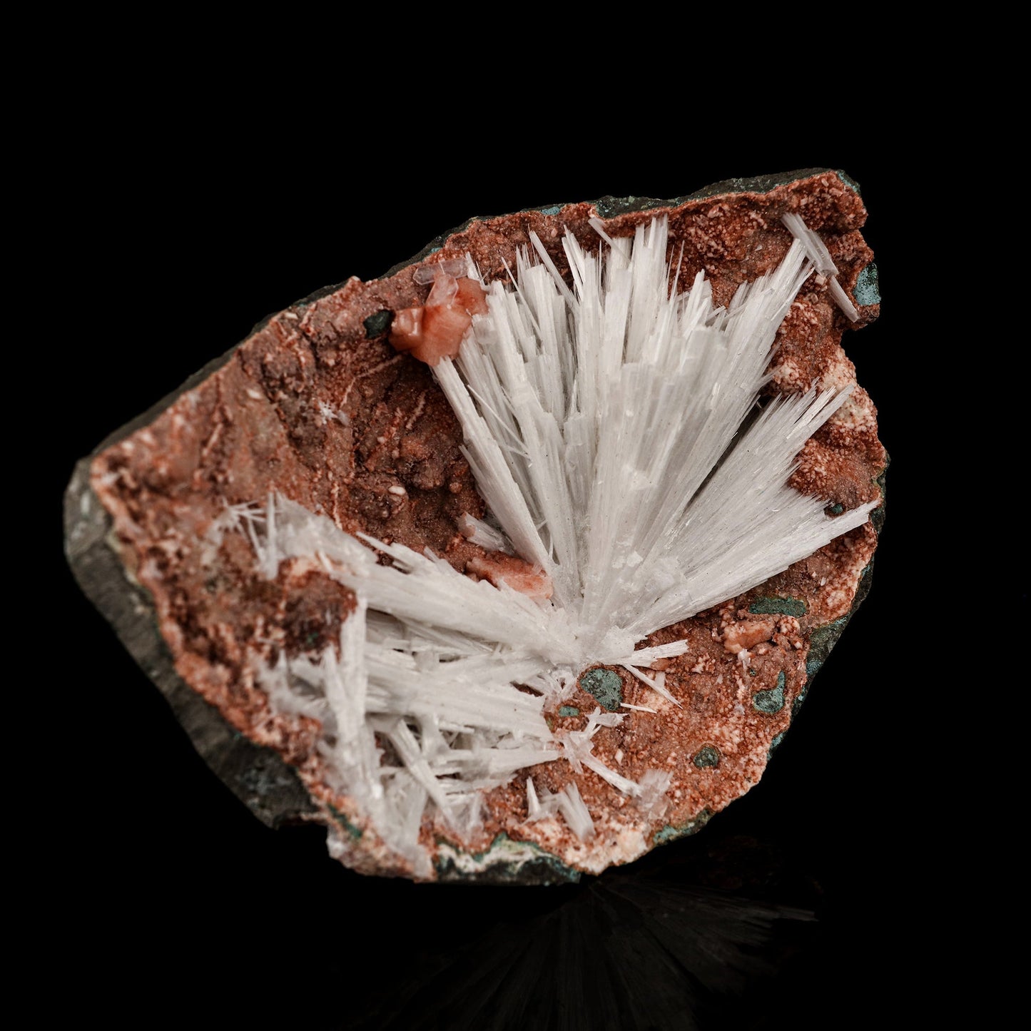 Scolecite Sprays Inside Heulandite Geode Natural Mineral Specimen # B 5813.