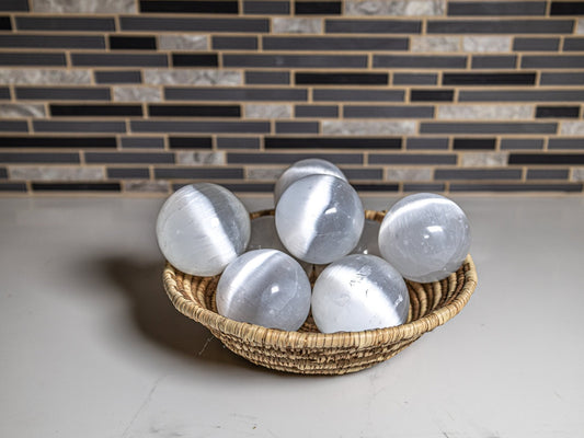 Selenite Crystal Ball – Energy Cleansing & Spiritual Healing Tool