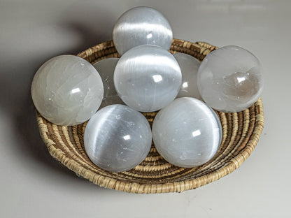 Selenite Crystal Ball – Energy Cleansing & Spiritual Healing Tool