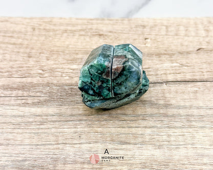 Semi-Polished Beryl Emerald in Feldspar and Biotite – Unique Mineral Specimen
