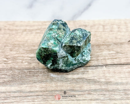 Semi-Polished Beryl Emerald in Feldspar and Biotite – Unique Mineral Specimen