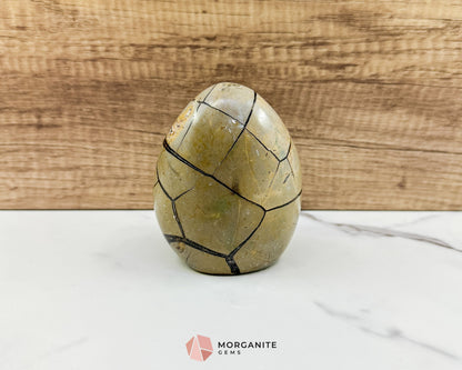 Septarian Dragon Egg Druzy Geode No. 1 – 4.2" × 3.3" × 3.1" | 1.83 lb Unique Crystal Specimen