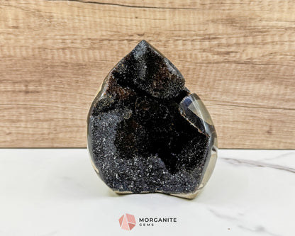 Septarian Dragon Egg Druzy Geode No. 2 – 4.8″ × 4.1″ × 2.8″ | 2.2 lb Earthy Crystal Specimen