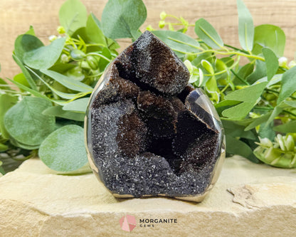 Septarian Dragon Egg Druzy Geode No. 2 – 4.8″ × 4.1″ × 2.8″ | 2.2 lb Earthy Crystal Specimen