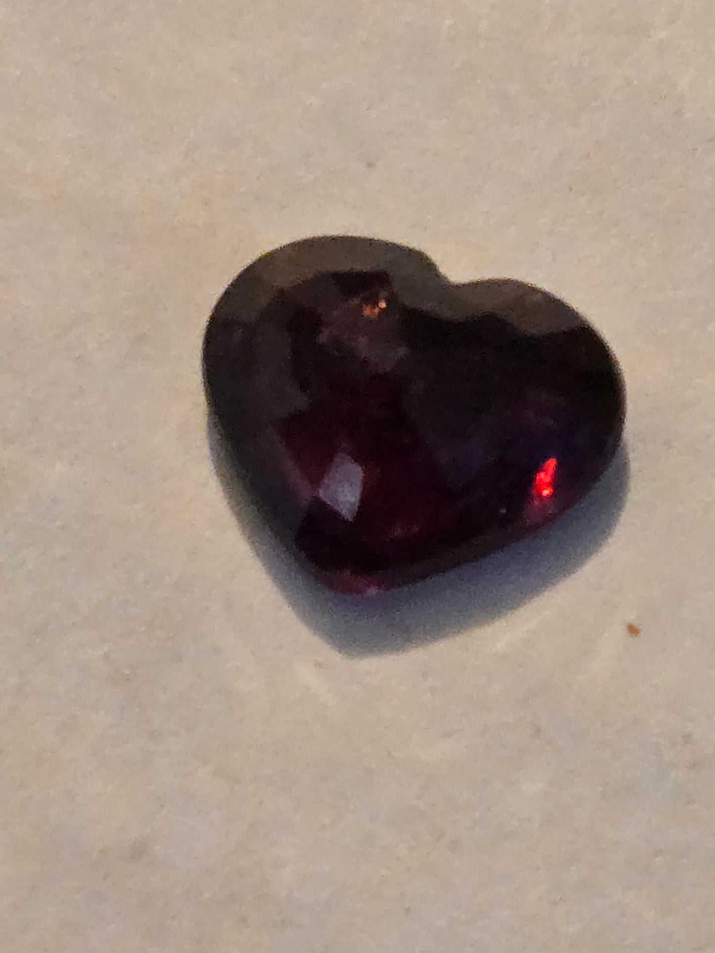 Spessartine garnet heart facet